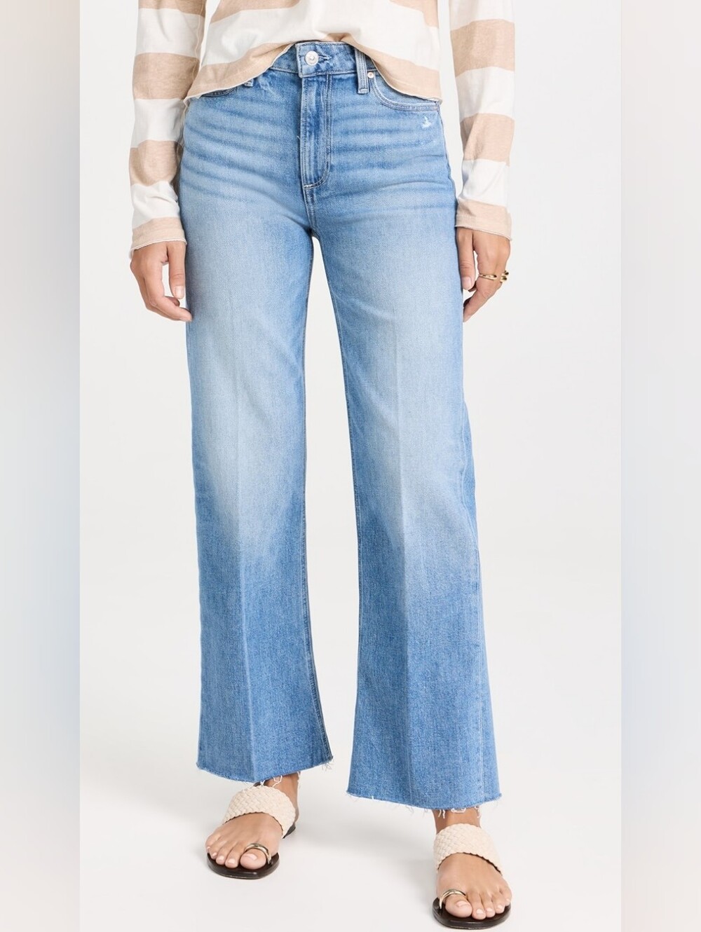 Paige Leenah Wide Leg Ankle Jeans